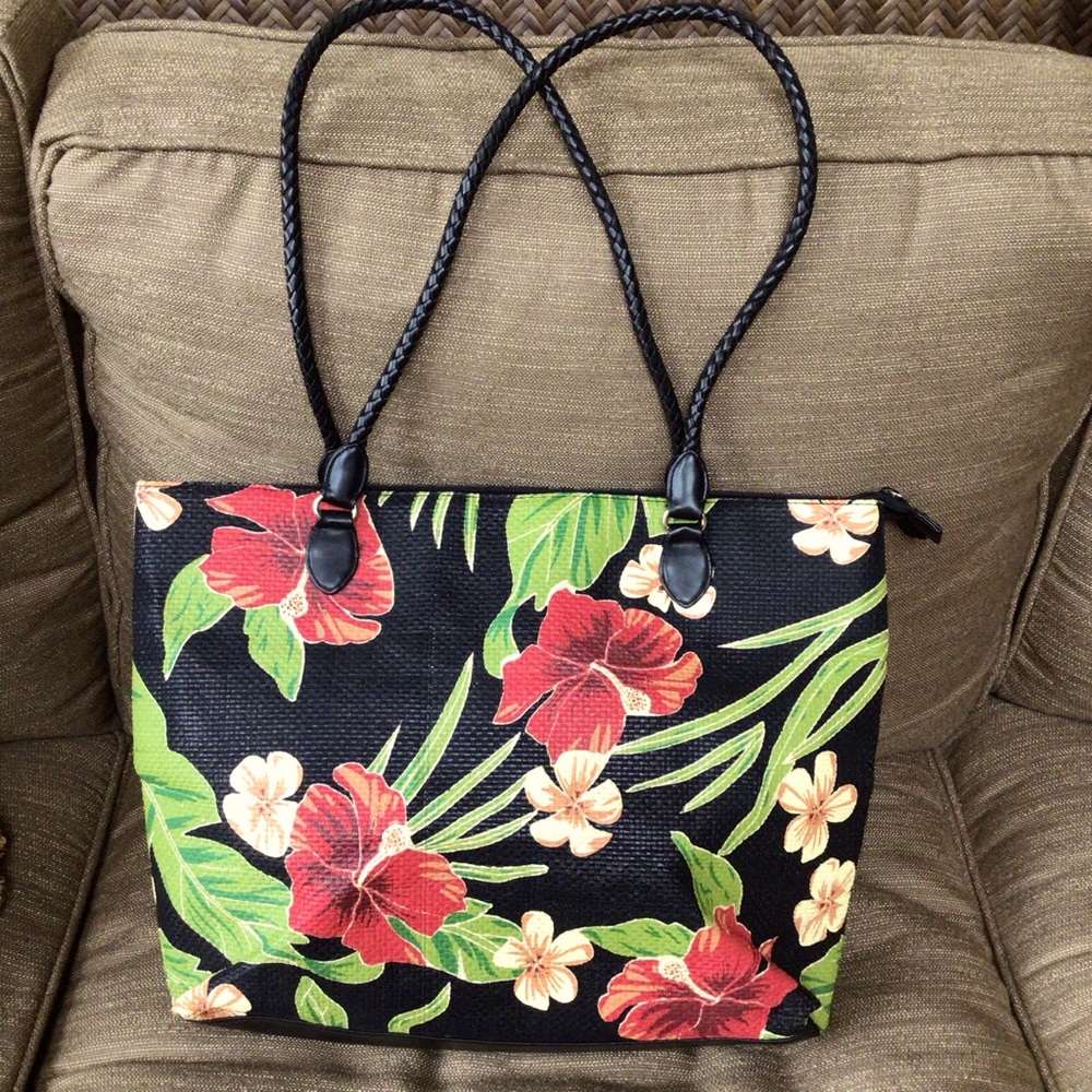 Coldwater Creek tropical handbag EUC.